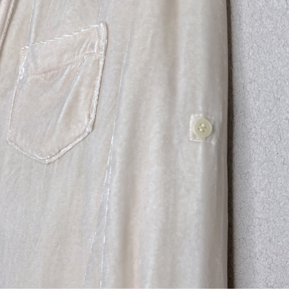CP Shades x Gorsuch Velvet Button Down Blouse Women’s XS Shirt Blush Pink Silk - Picture 3 of 15